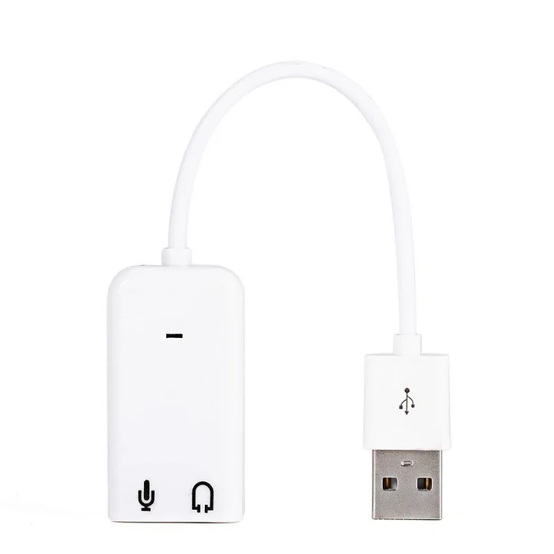Звуковая карта USB 7 1 3D внешний аудиоадаптер на разъем 3 5 мм для наушников