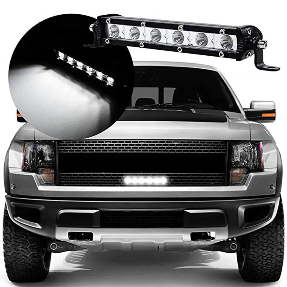 22 дюймов 18W 12V 24V 6 светодиодный рабочий светильник бар Offroad Точечный мотоцикл для