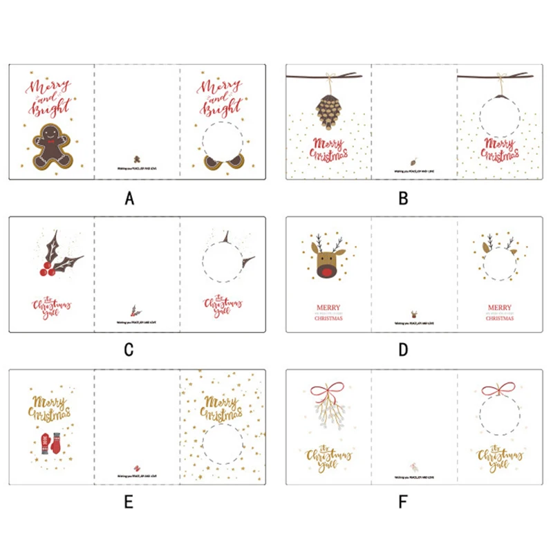 

Card Sets Festival Three Fold Holiday Hollow Greeting Cards Gifts Merry Christmas Card Blessing Cards Happy Business Holiday