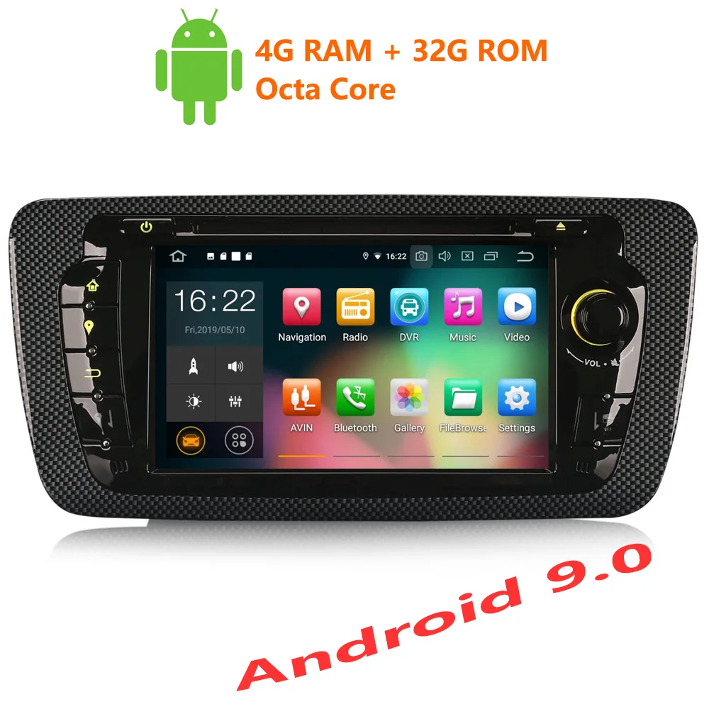Erisin ES7922S 7 дюймов Android 9 0 Восьмиядерный 4 Гб RAM автомобильный DVD Радио BT для SEAT IBIZA