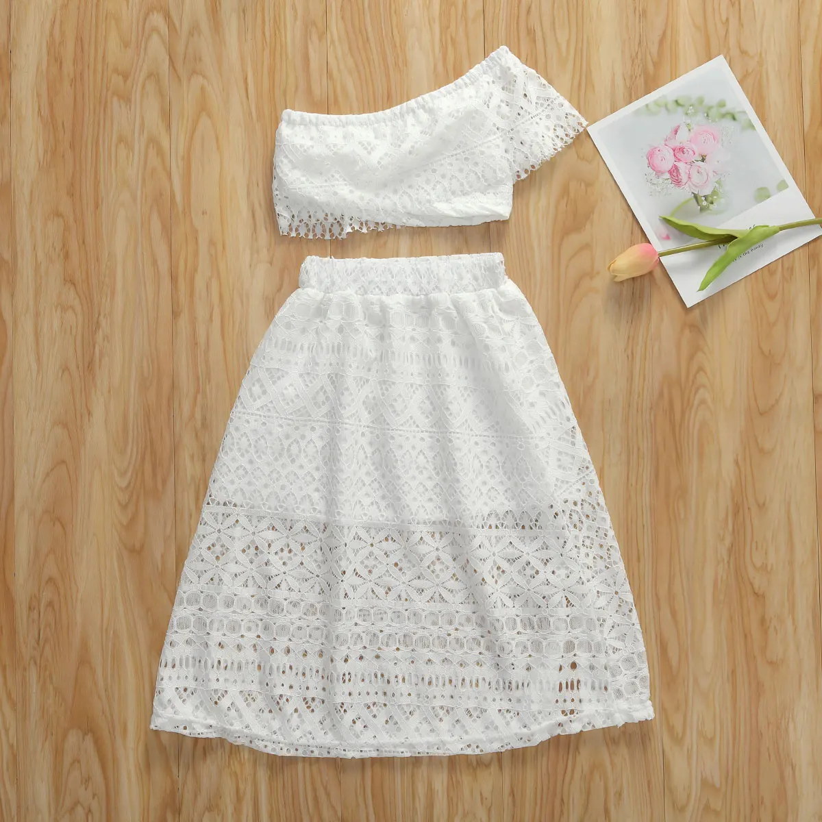 От 1 до 6 лет комплекты одежды с кружевными цветами для маленьких девочек топы на
