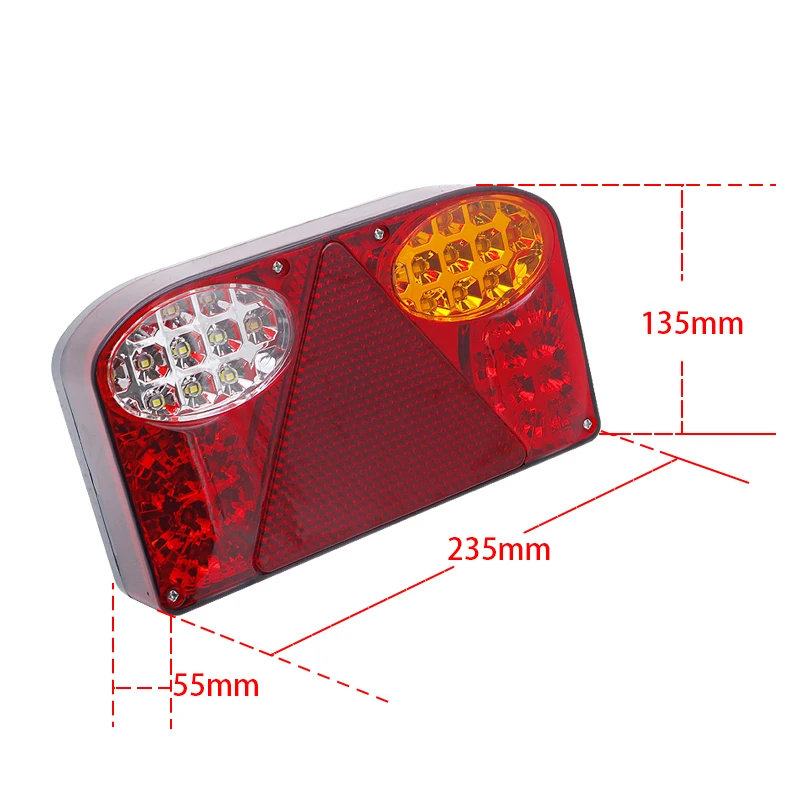 1 пара 12 В светодиодный задсветильник фонарь для грузовика задний стоп