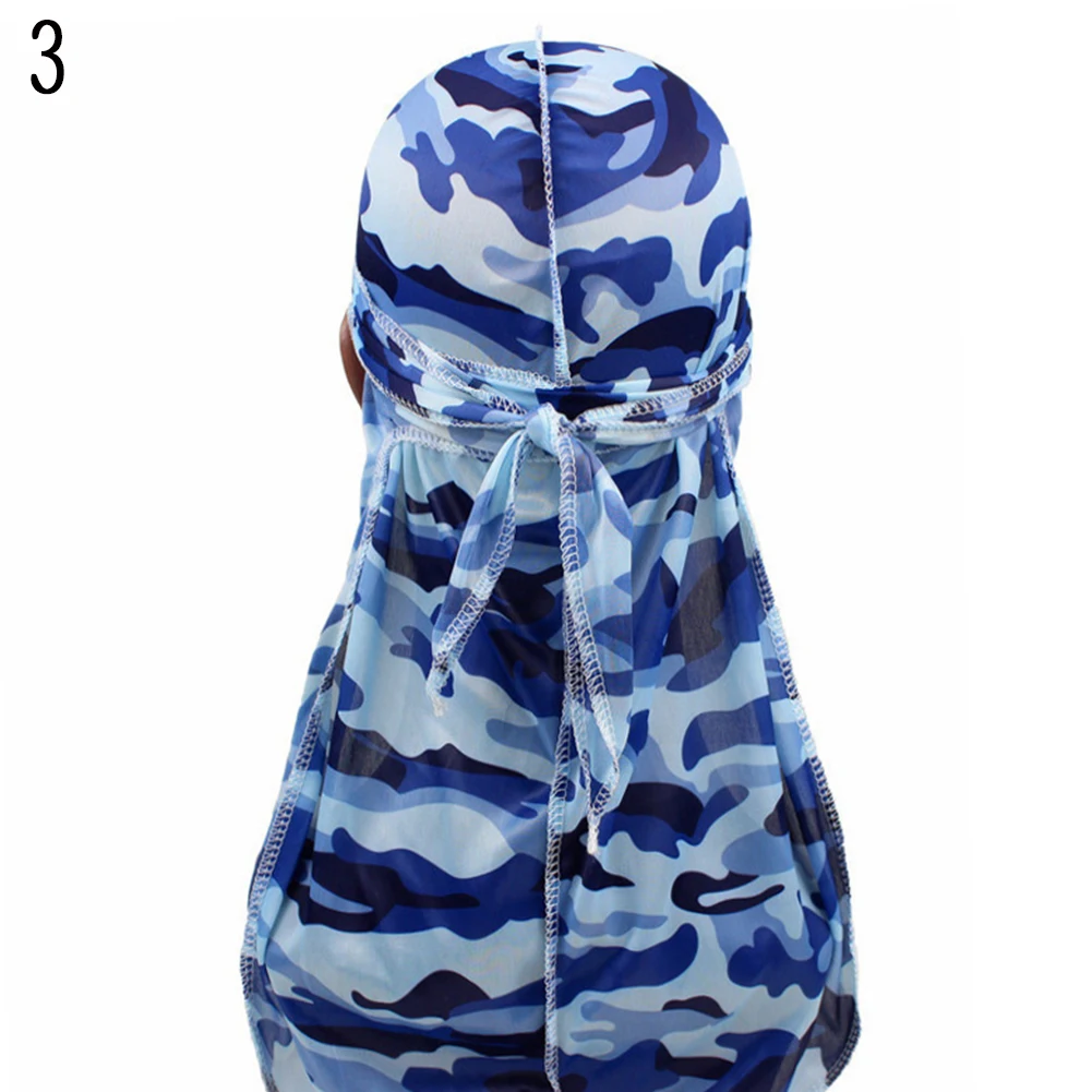 Модные камуфляжные мужские шелковые Сумки тюрбан с принтом головные уборы