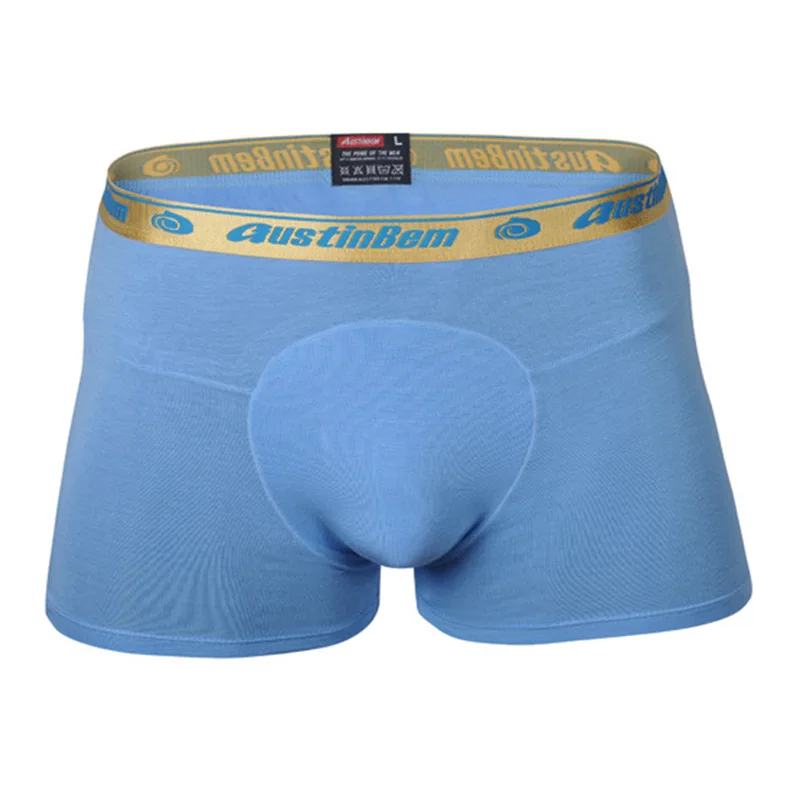Бренд AUSTINBEM однотонное нижнее белье Длинные Стильные мужские боксеры длинное