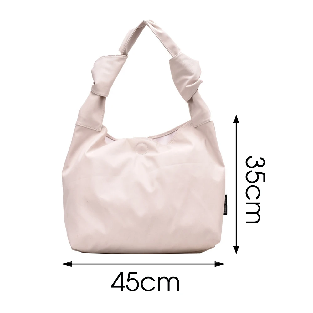 

Women Portable Shoulder Bag PU Leather Simple Casual Tote Solid Handbags Large Capacity Designer Bags Big Purse For Ladies