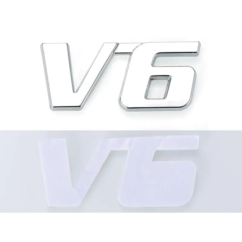 Горячая Распродажа Авто Стайлинг 3D стикер s V6 дисплей двигателя авто Embleem значок