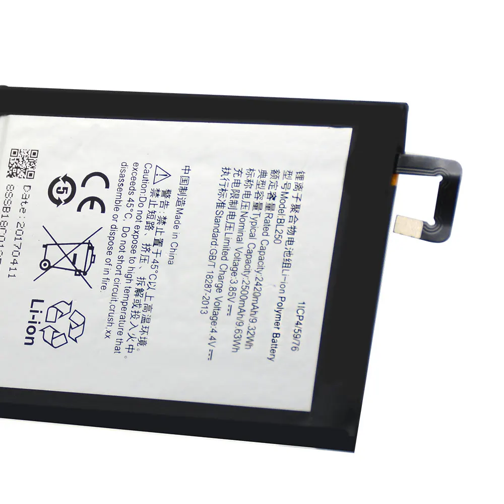 

New Original 2420mAh BL250 Battery for Lenovo VIBE S1 S1c50 S1a40 Batteries High Quality Replacement Phone Bateria