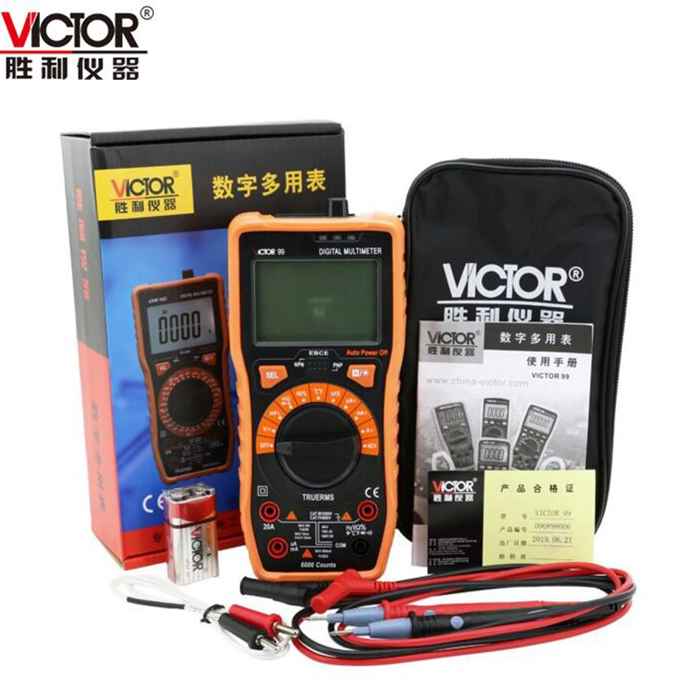 Цифровой мультиметр Victor VC99/VC99A с автоматическим диапазоном AC DC Ohm Hz 100mF