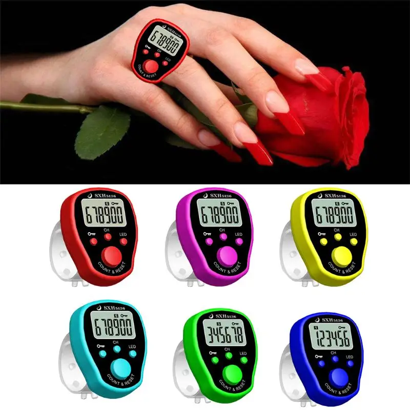 5 Channel Finger Counter LCD Electronic Digital Chanting Counters Tally Counter