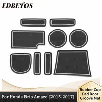 non slip anti dust custom fit cup holder door and center console liner accessories dor 2015 2016 2017 for honda brio amaze