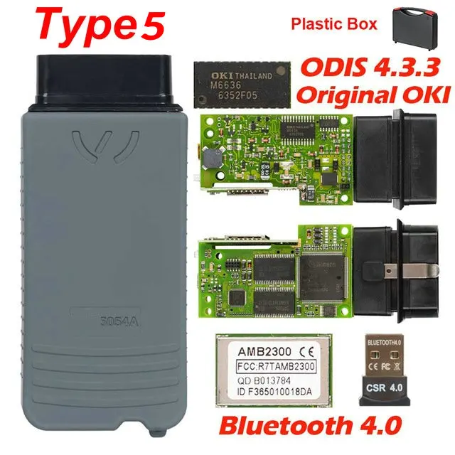 SP33-R 5054a ODIS v4.3.3 keygen 5054a OKI полный чип OBD2 сканер автоматический считыватель кодов 5054 Bluetooth obd ii диагностический инструмент - Цвет: SP33-R