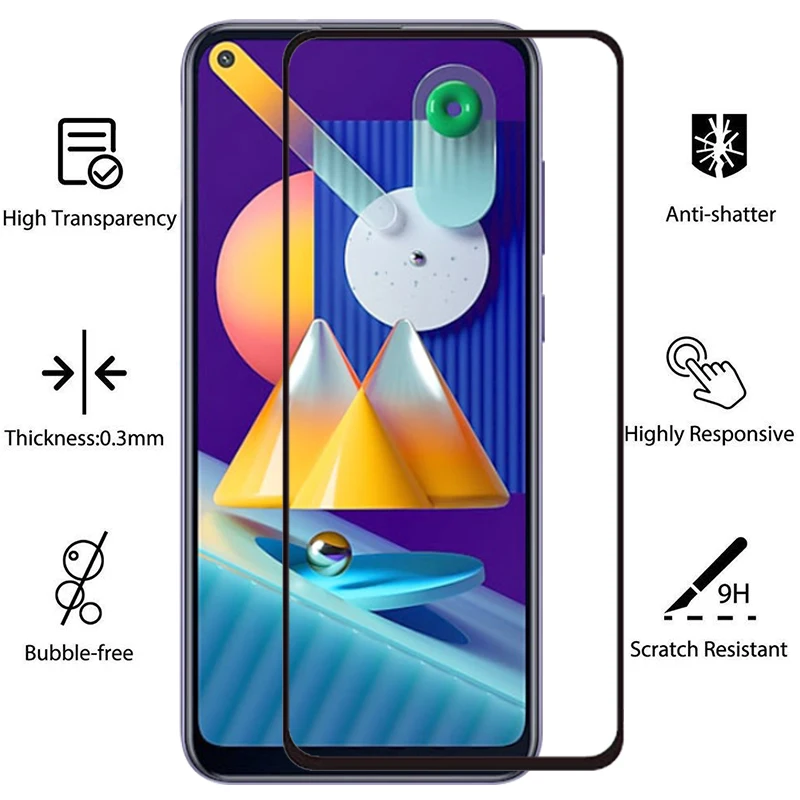 Защитное стекло для samsung m11 закаленное galaxy m 11 11m Защитная пленка 6 4|Защитные стёкла