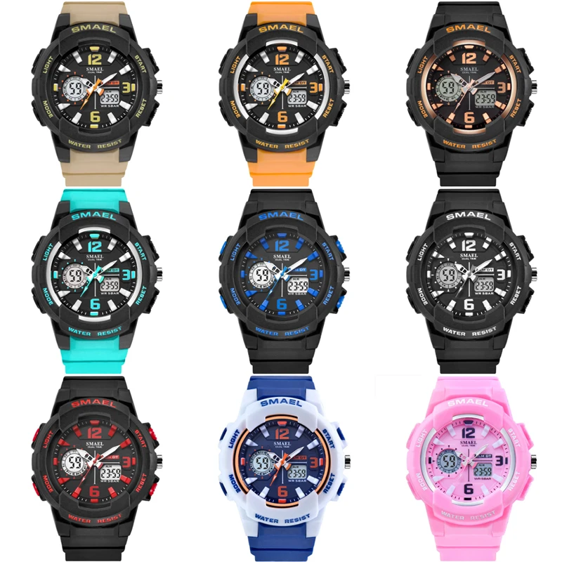 

SMAEL Brand Fashion Women Sports Watches LED Digital Quartz Military Clock Man Watch Boy Girl Student Multifunctional Wristwatch
