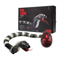 44cm remote control realistic snake toy with flash light retractable tongue swinging tail usb charging cable prank toys