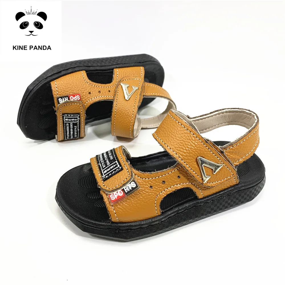 

KINE PANDA 1 2 3 4 5 Years Old Toddler Boy Sandals Kindergarten Kids Baby Shoes Summer Genuine Leather Handmade Suture