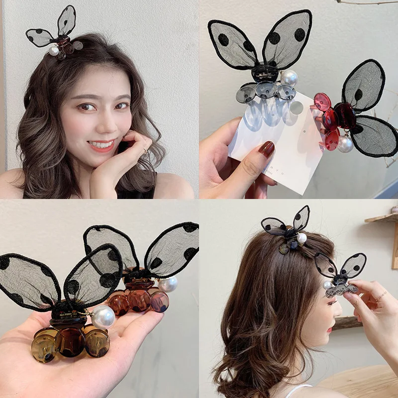 

2021 New Cute Resin Hair Claws Mini Acrylic Hair Clamp Claws Leopard Marble Print Women Catch Clip Hair Accessories