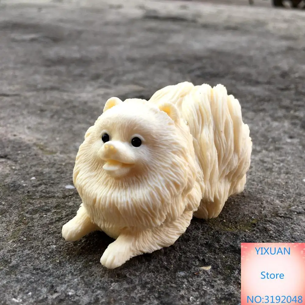 

Fruta marfil Wangcai perro pomeranian mascota manualidades creativas