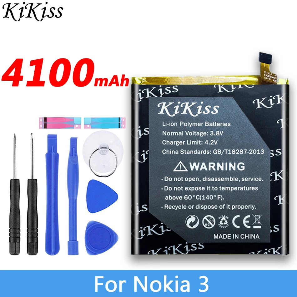 Оригинальный KiKiss Батарея HE319 для Nokia 3 TA 1020 1028 1032 1038 4100 мАч мобильный телефон