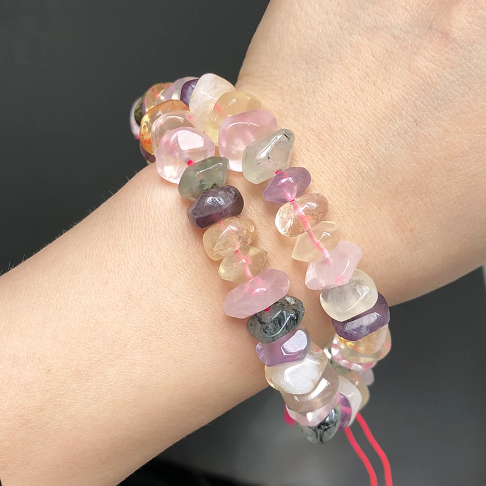 A+ Natural Rhombus Gem Colorful Quartzs Crystal Irregular Loose Spacer Beads For Jewelry Making DIY Bracelet Accessories Pendant | Украшения
