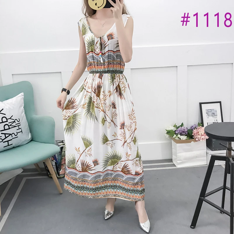 Лето 2020 винтажное женское богемное платье Пляжное бохо элегантное с принтом