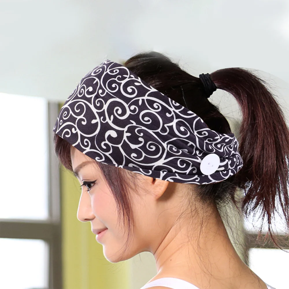 

5pcs Sports Headbands Elastic Hairbands Colorful Sweat Absorbent Headwraps