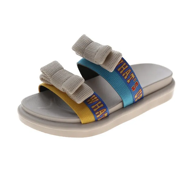 

Internet Celebrity Sandals for Women 2021 New Embroidered Letters Platform Slippers Holiday Beach Slippers House Slippers