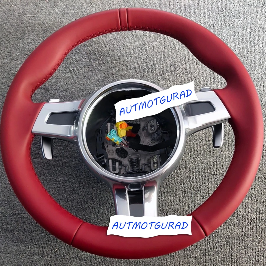 Рулевое колесо Nappa из углеродного волокна для Porsche 991 Cayman 987 Boxster 07-10 Panamera 978 718 997 GT3 GTS