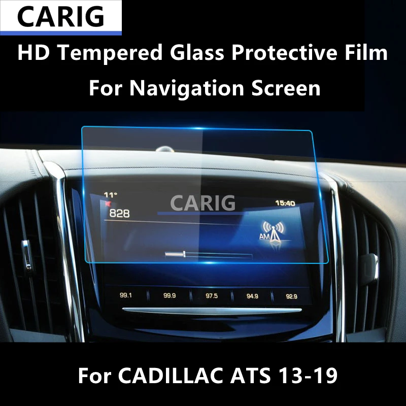 

For CADILLAC ATS 13-19 Navigation Screen HD Tempered Glass Protective Film Anti-scratch Repair Film Accessorie Refit