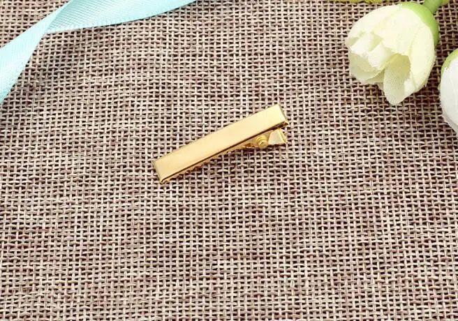 10 шт. золотистые клипсы для волос плоские металлические заколки аллигатора