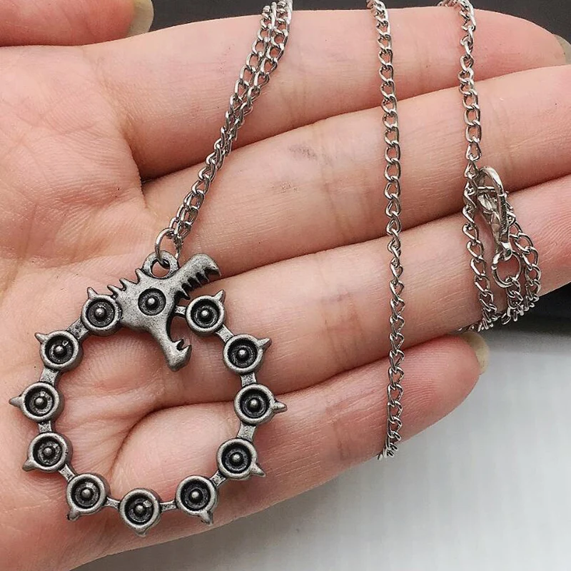 Ожерелье с драконом из аниме Семь смертных грехов металлическое колье подвеской