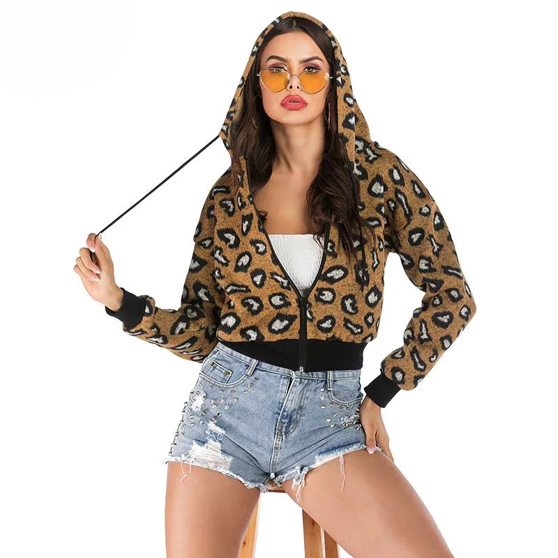 Женская хлопковая толстовка на молнии с капюшоном и длинным рукавом | одежда