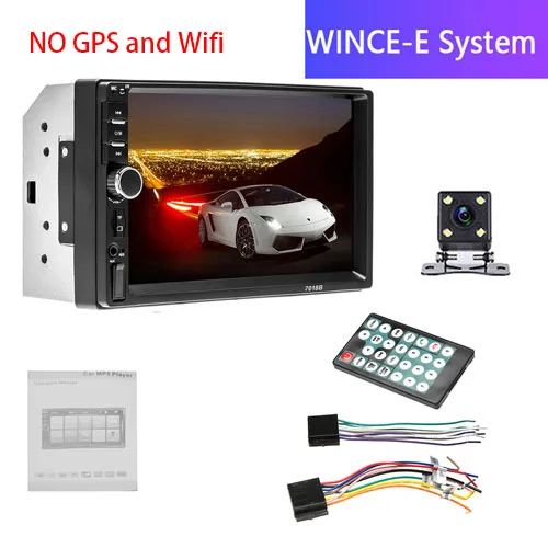 Remote and Camera Podofo 2din Автомагнитола Android gps Navi Wifi Автомобильный мультимедийный плеер универсальный авто стерео для Volkswagen Nissan hyundai Kia toyota - Цвет: Remote and Camera