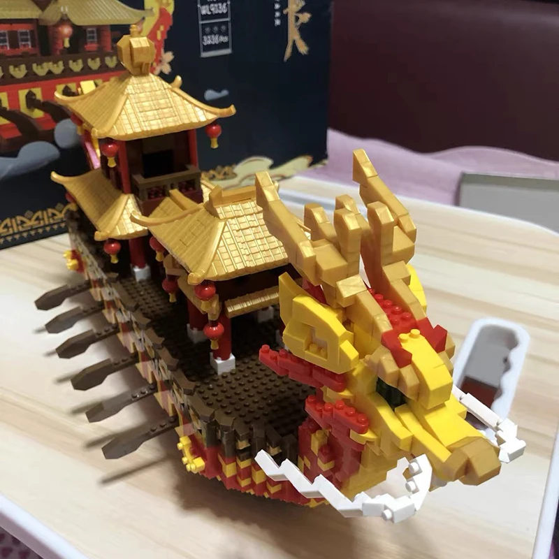 Конструктор Королевский дракон корабль с животными монстр сделай сам