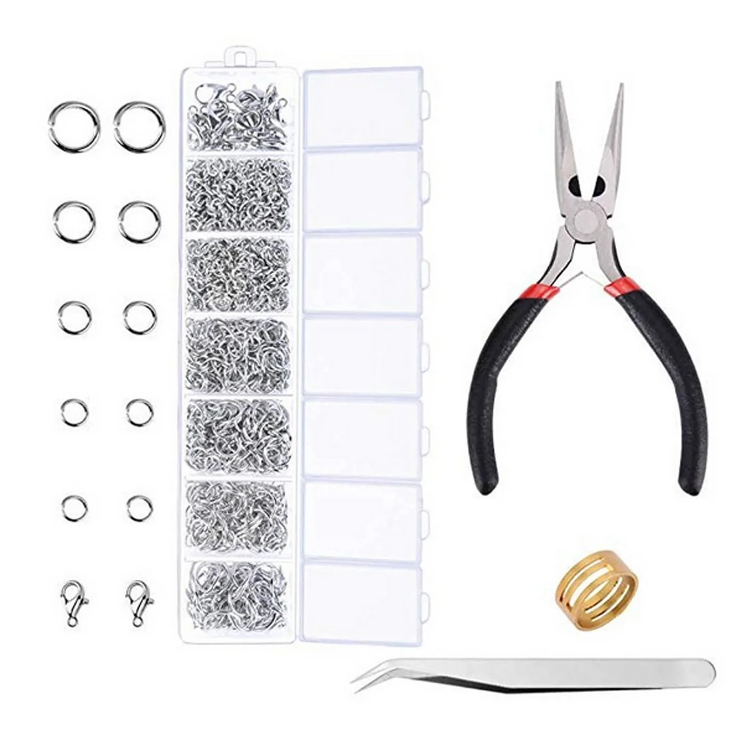 1245pcs Open Jump Rings with 20pcs Lobster Clasps Jewelry Repair Tools Kit for DIY Repairing Making Earring Necklace | Дом и сад