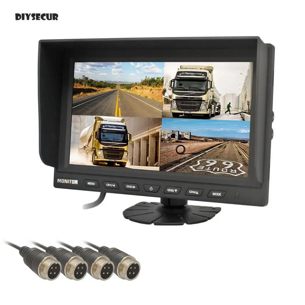 Зеркало заднего вида 4 контакта дюйма дюйма|Мониторы для авто| |