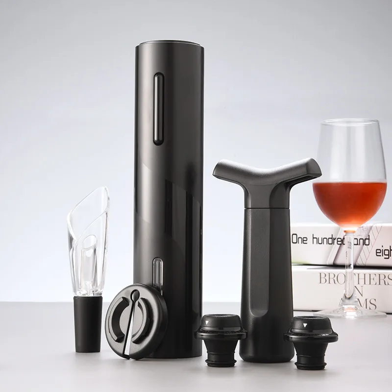 usb electric wine opener automatic corkscrew creative wine bottle opener red wine stopper opener foil cutter set kitchen gadgets free global shipping