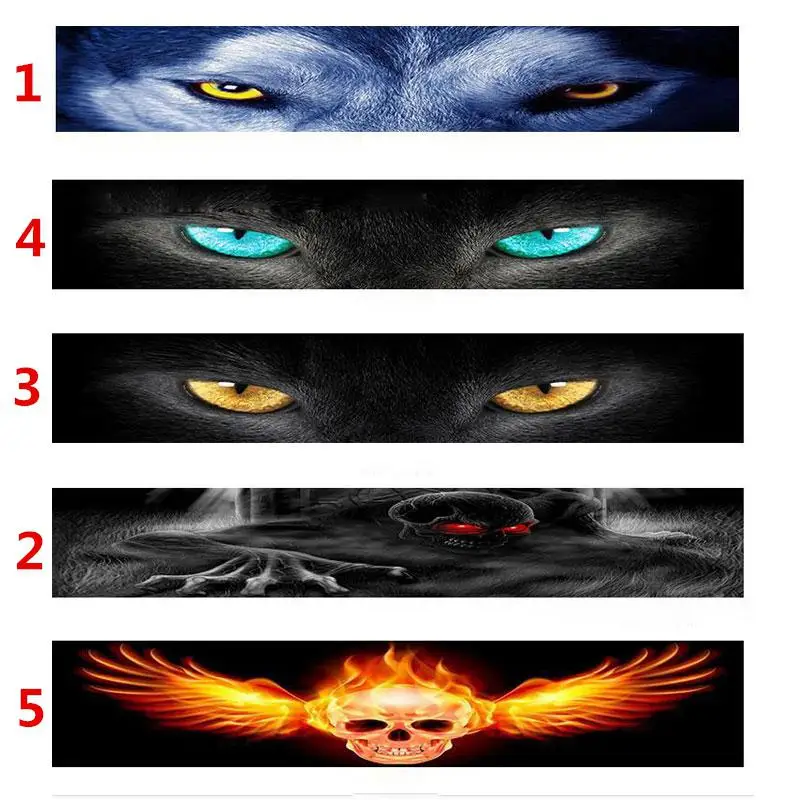 

133CM x 21CM 3D Animal Eyes Transparent Car Front Windscreen Sticker Windshield Window Decal Vinyl Sticker Car Accessories