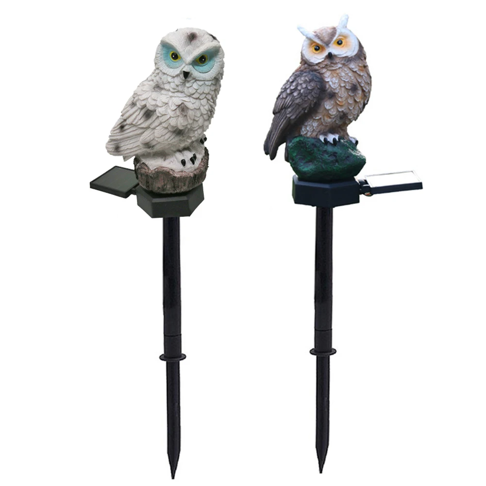 

Solar Powered LED Lawn Lights Owl Shape Outdoor Landscape Statue Night Lamp