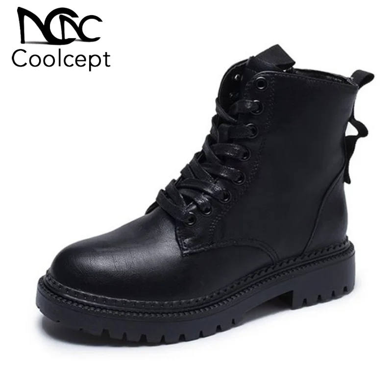 Coolcept/Лидер продаж Модные женские мотоциклетные ботинки ботильоны из