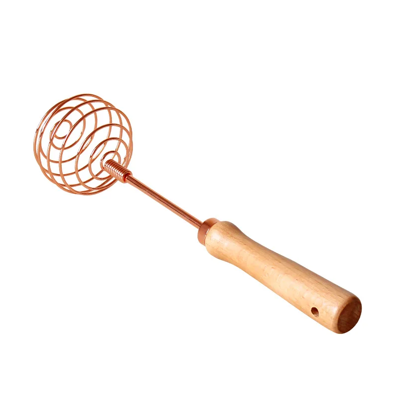

Ins Rose Gold Kitchen Tools Gadgets Stainless Steel Eggbeater Cream Whisk Baking Egg Whisk Cooking Accessories Handle Gadgets