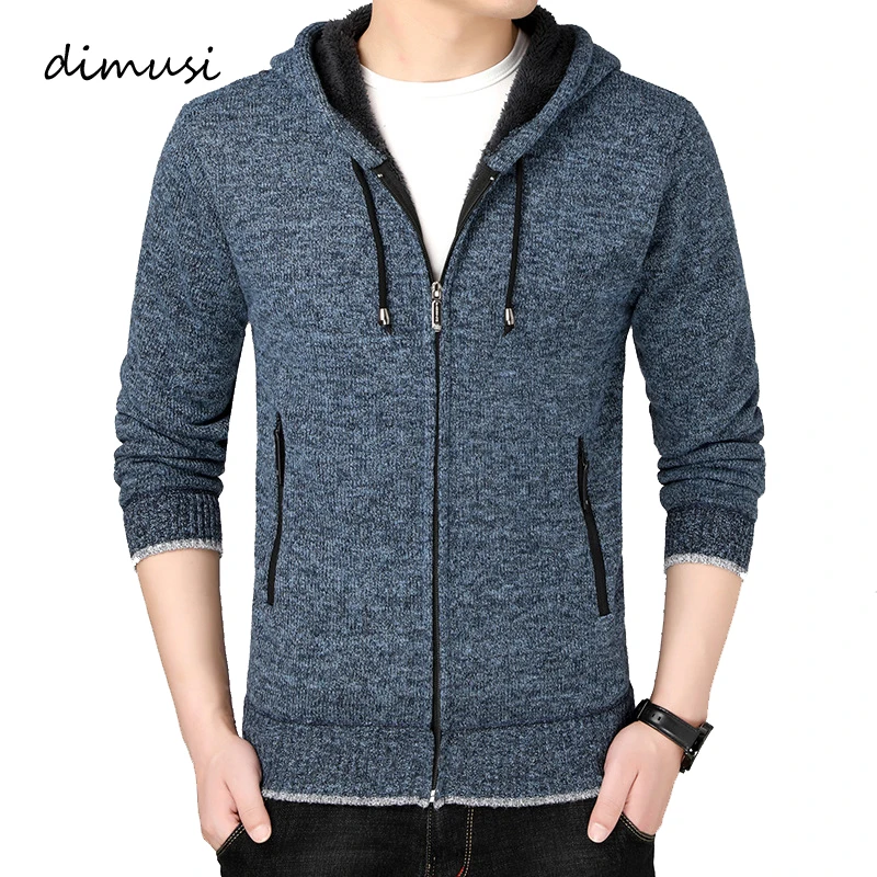 

DIMUSI Winter Men's Sweater Fashion Knitted Sweater Cardigan Hoodies Casual Slim Fit Sweaters Pullover Warm Knitwear Clothing