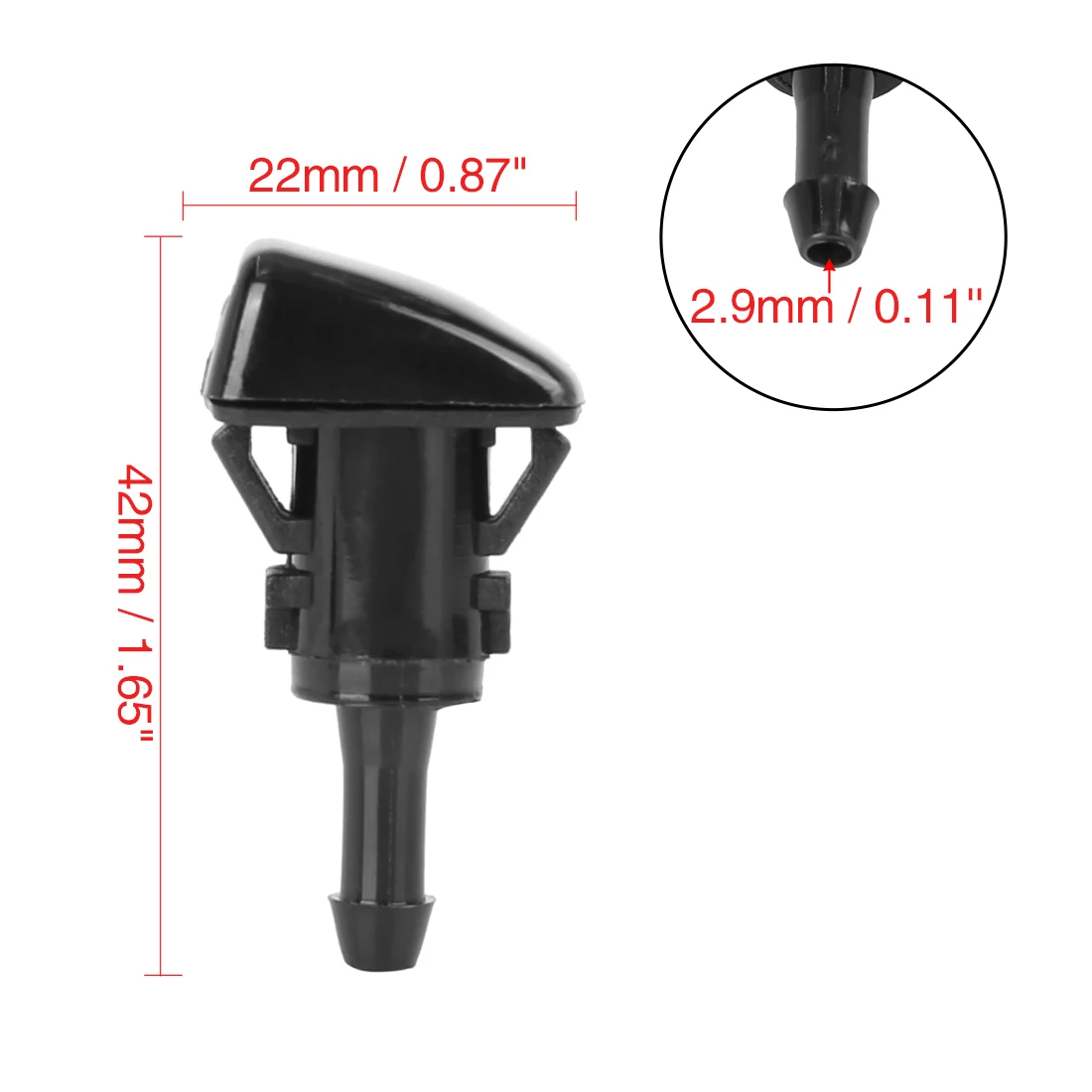 Uxcell 05303834AB 2 шт. запасные сопла для лобового стекла с одним отверстием 08 - 16 Jeep Patriot |