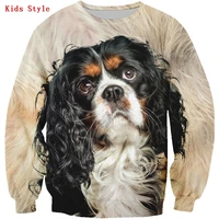 cavalier king charles spaniel 3d printed hoodies pullover boy for girl long sleeve shirts kids funny animal sweatshirt 02