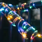Светодиодная гирлянда, водонепроницаемая наружная веревка RGB, Рождественский Декор