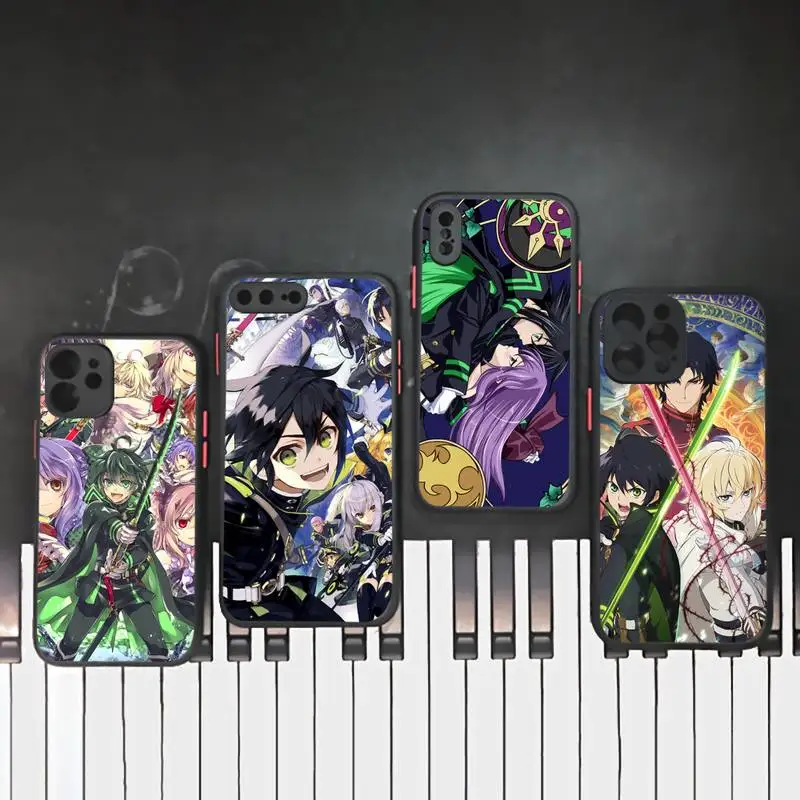 

anime Seraph of the end Phone Case Matte Transparent for iPhone 7 8 11 12 s mini pro X XS XR MAX Plus mobile bags