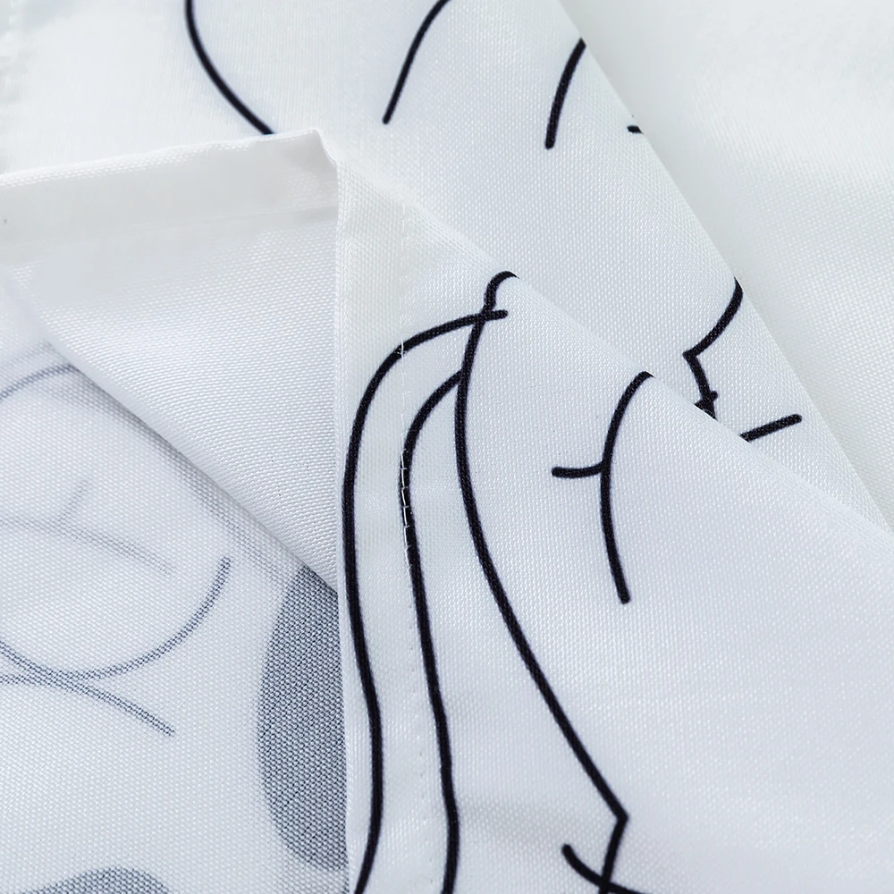 Cat themed waterproof white tablecloth5