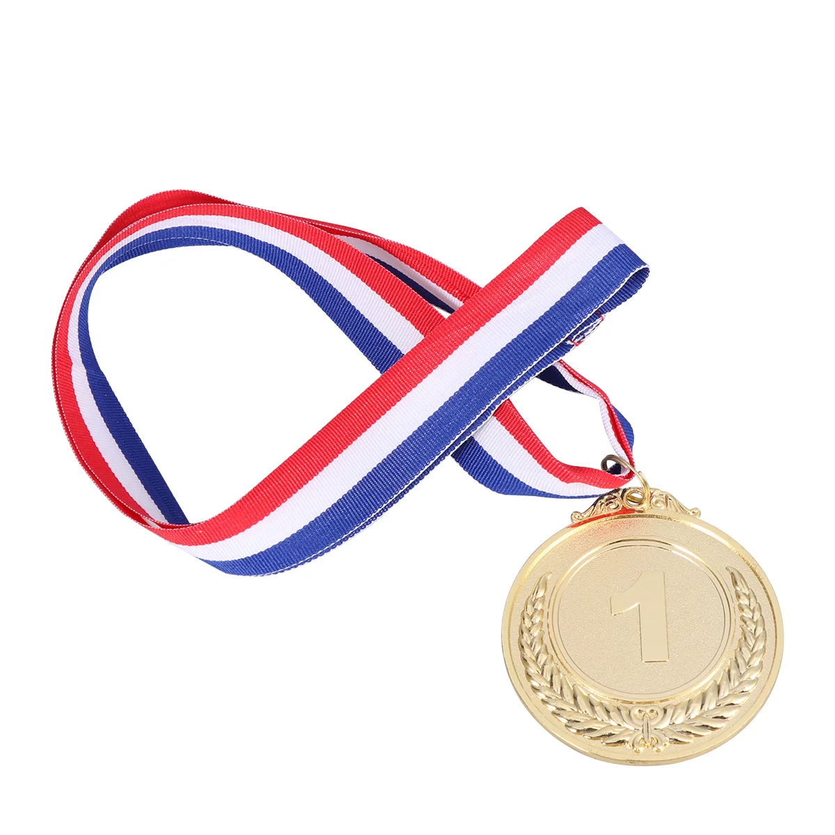 

4 Pcs Creative Award Medals Wheat Ears Number Pattern Universal Metal Medals with Lanyard for Sports Worker Competition (Gold)