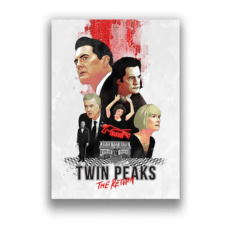 ТВ-сериал Твин Пикс показывает классическую бумагу с белым покрытием аниме