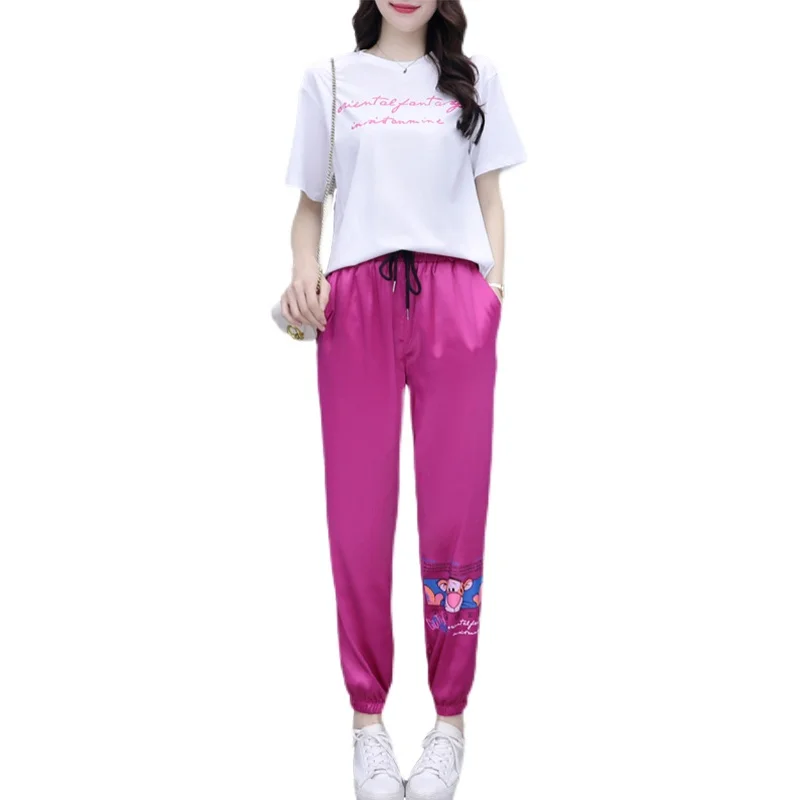 

Will the new sports clothes fashion sports suits female xia han edition easy leisure brim web celebrity two-piece outfit