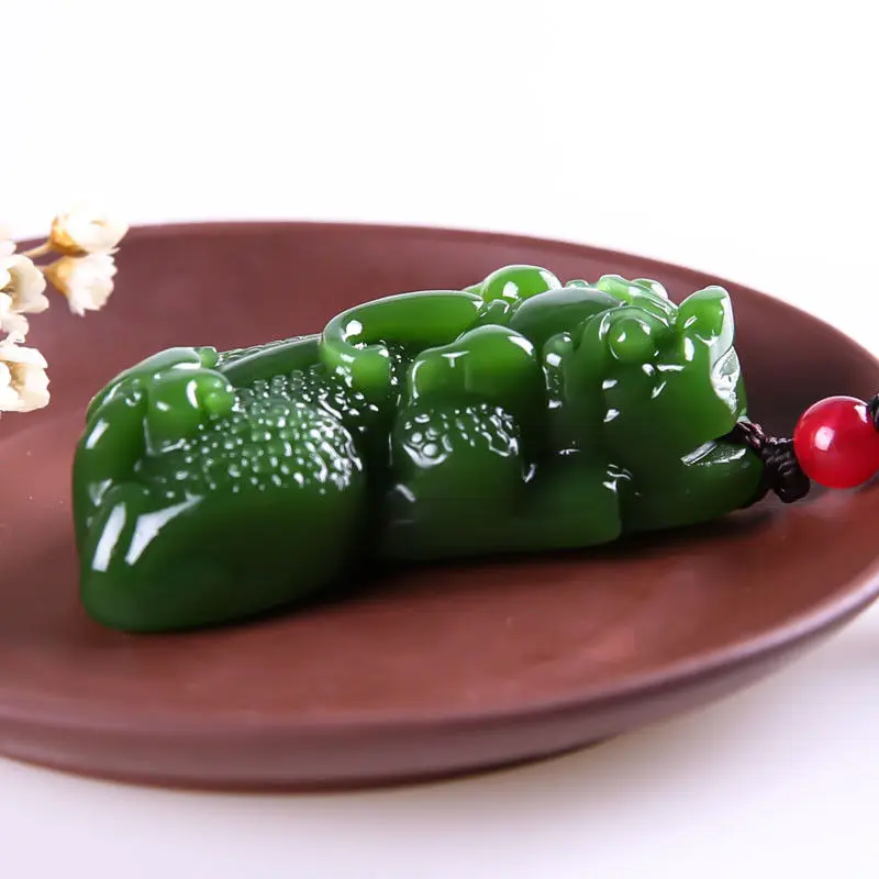 LETSFUN Изящные Ювелирные изделия уникальная зеленая Подвеска из натурального